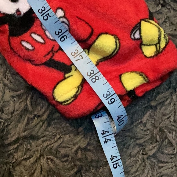 Disney Red Mickey and Minnie Mouse Pajama Bottoms super soft, fuzzy material - Picture 4 of 5